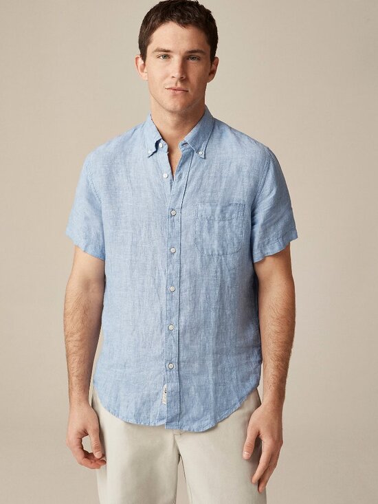 J. Crew Other - J Crew Short-sleeve Baird McNutt Irish linen shirt Size XXL